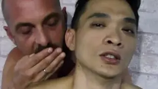 Young Asian fucked bareback by's cock